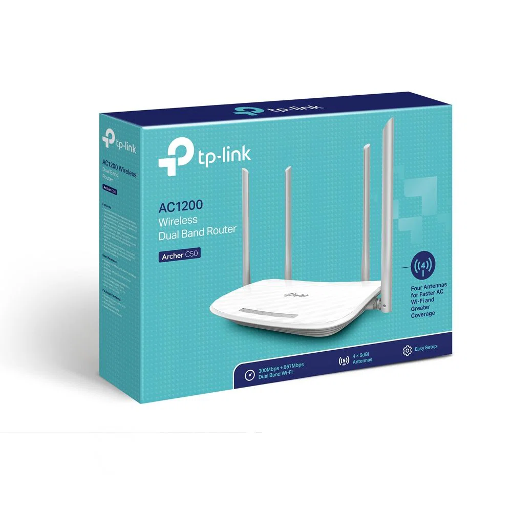 TP-LINK Wireless Router Dual Band AC1200 1xWAN(100Mbps) + 4xLAN(100Mbps), Archer C50 - 4. kép