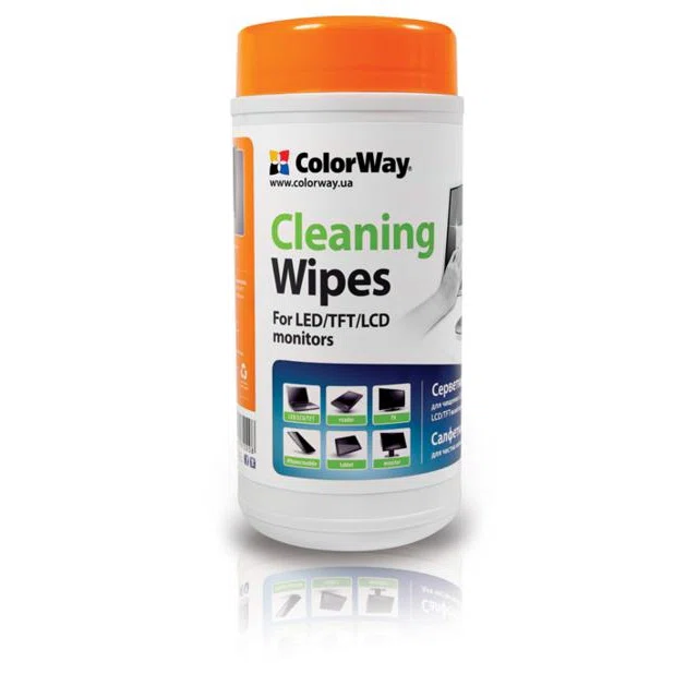COLORWAY Tisztítószer CW-1071, törlőkendő, 100db (wipes for Laptops & Monitors 100 pcs)