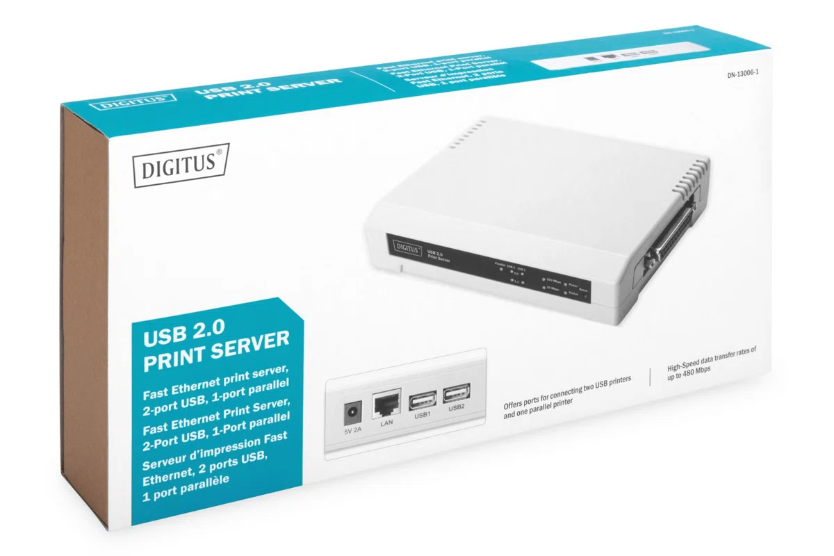 Digitus DN-13006-1 Ethernet LAN Print Szerver - 3. kép