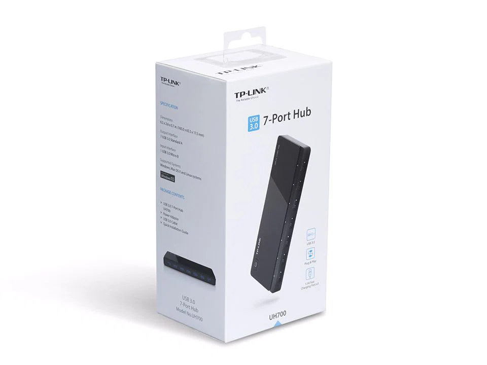 TP-LINK USB 3.0 HUB 7 Portos, UH700 - 5. kép
