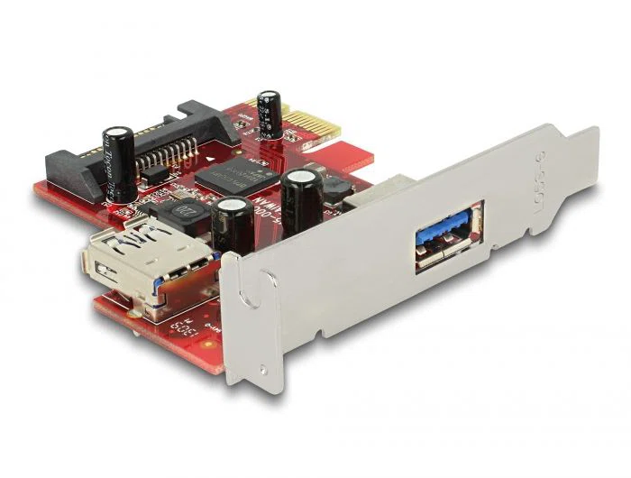 DeLock PCI Express x1 card for 1 x external + 1 x internal SuperSpeed USB 5 Gbps - 3. kép