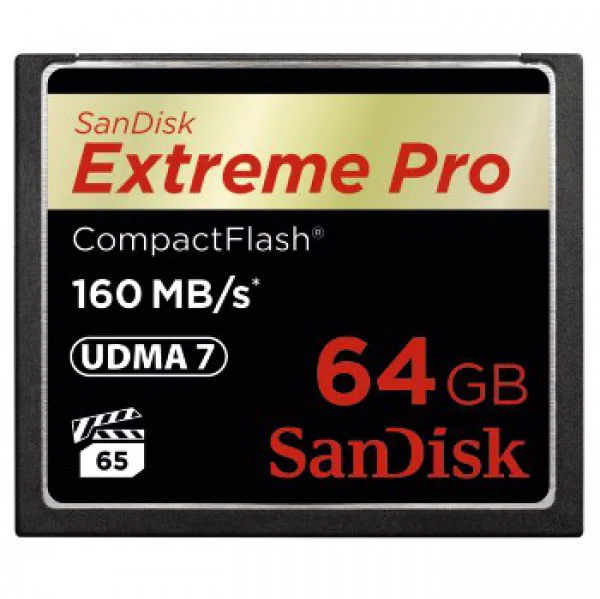 SANDISK 123844, CF Extreme Pro kártya 64 GB, 160MB/sec.