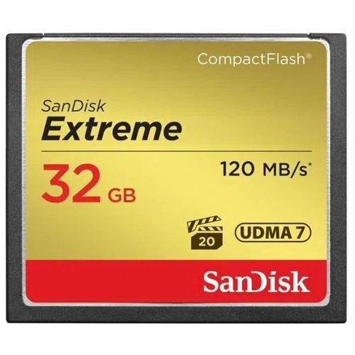 SANDISK 124093, CF Extreme kártya 32 GB, 120MB/sec.