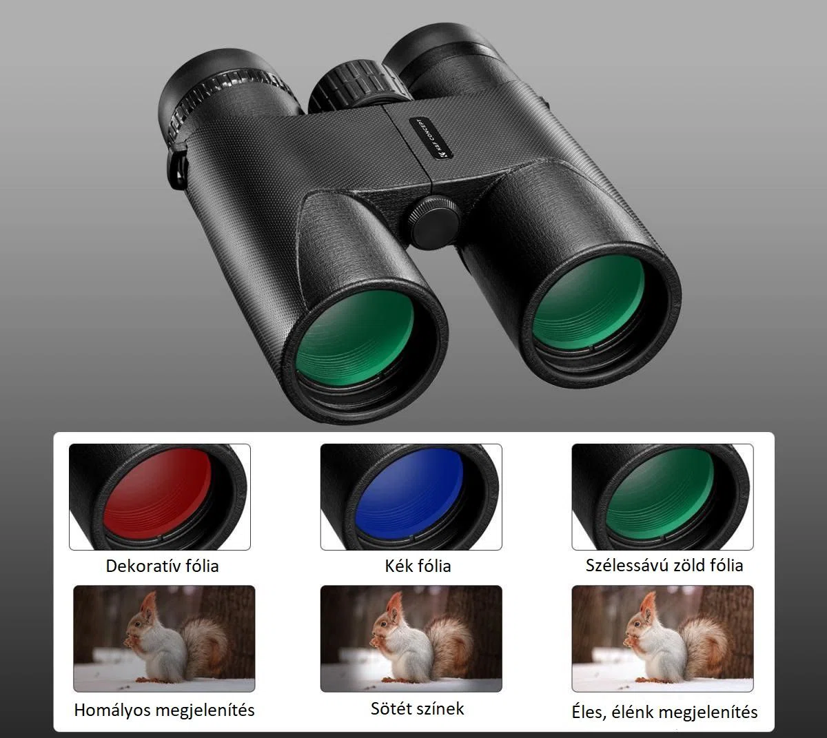 K&F Concept Távcső BAK4 Prism 10x25 - 5. kép