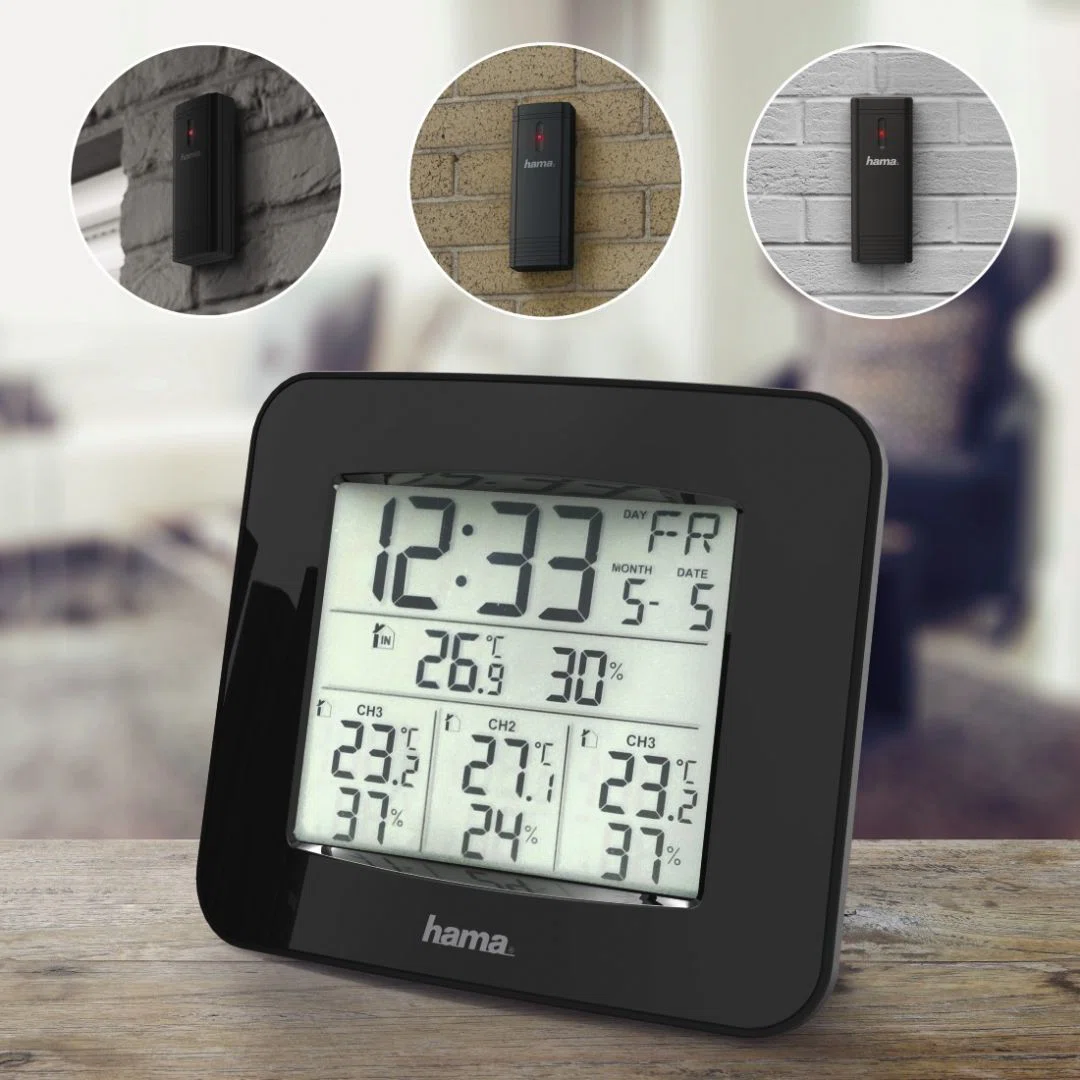 Hama EWS-TRIO Időjárás Állomás Black - 7. kép