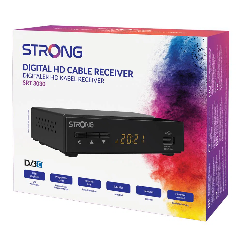 Strong SRT3030 HD DVB-C digitális kábel TV beltéri egység - 4. kép