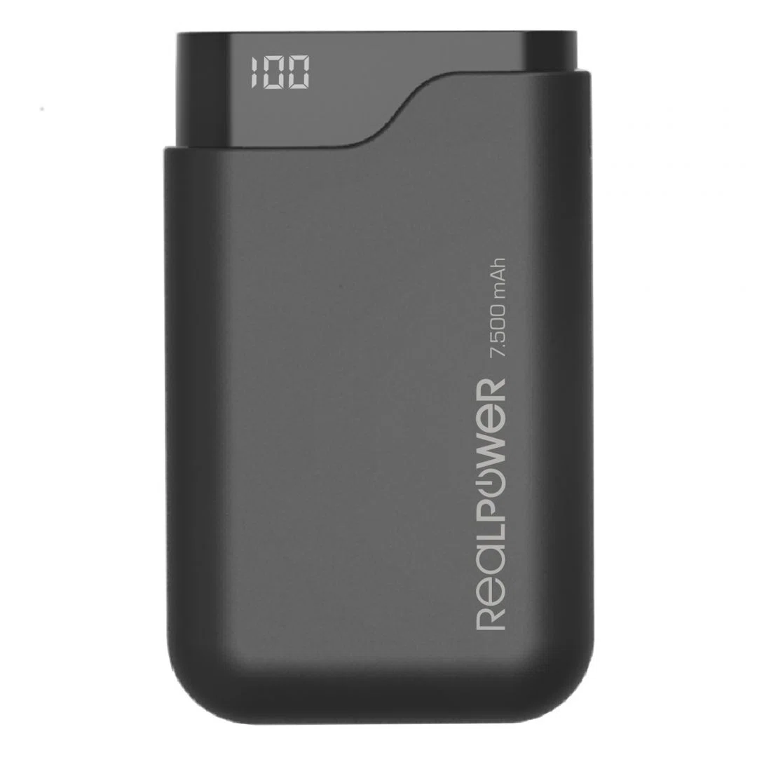 Realpower PB-7500C 7500mAh PowerBank Black - 3. kép