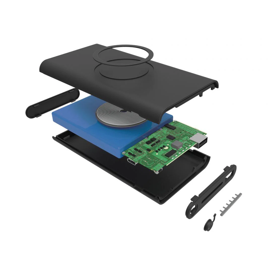 Realpower PB-8000 Wireless 8000mAh PowerBank Black - 4. kép