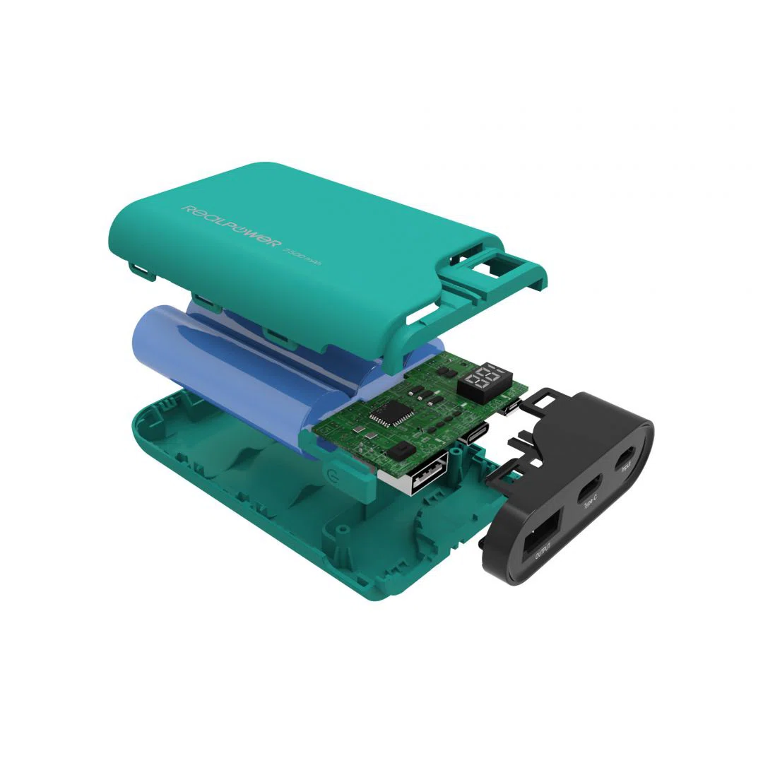 Realpower PB-7500C 7500mAh PowerBank Green - 5. kép