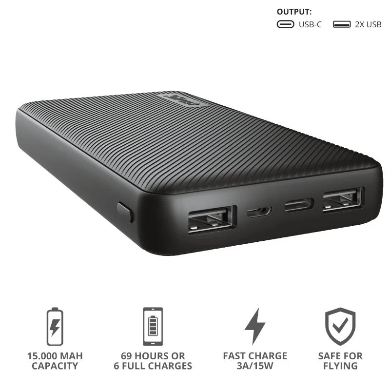 Trust Primo Compact 15000mAh PowerBank Black