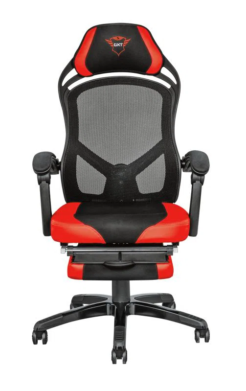 Trust GXT 706 Rona Gaming Chair with footrest Black/Red - 4. kép