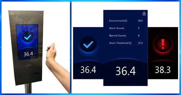 Uniview OTC-513 Testhőmérséklet mérő terminál - 3. kép