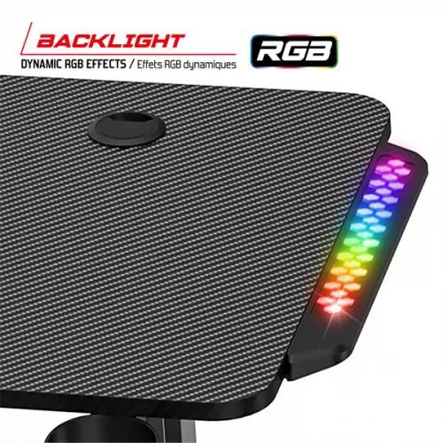 Spirit Of Gamer Headquarter 600 L Gaming Desk Black - 5. kép