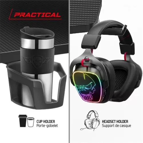 Spirit Of Gamer Headquarter 600 L Gaming Desk Black - 9. kép