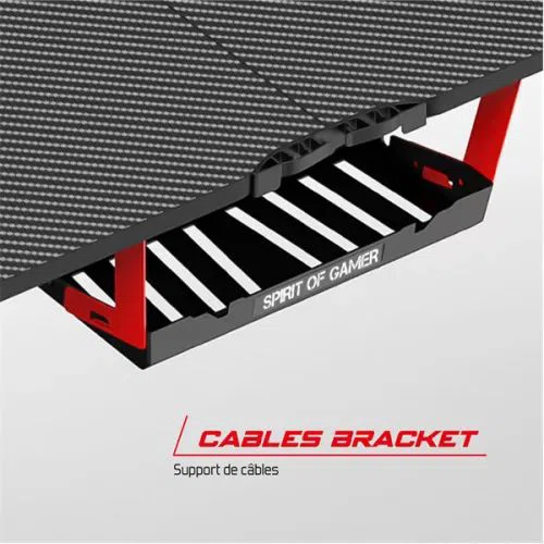 Spirit Of Gamer Headquarter 600 L Gaming Desk Black - 10. kép