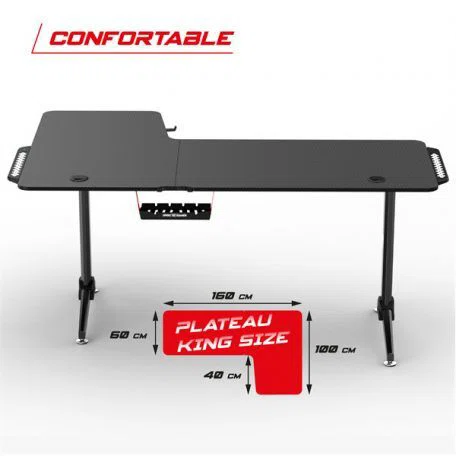 Spirit Of Gamer Headquarter 600 R Gaming Desk Black - 6. kép