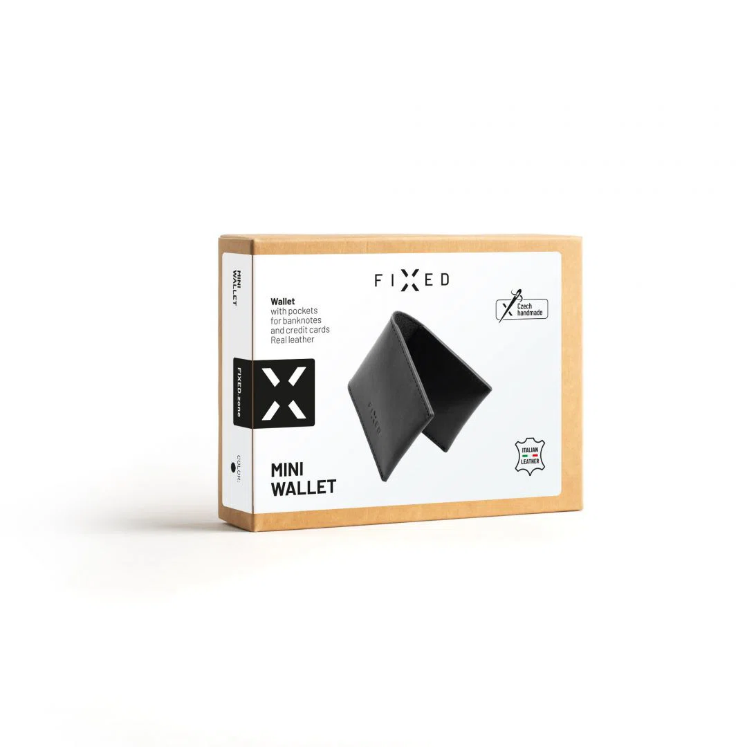 FIXED valódi bőr pénztárca, fekete - 5. kép