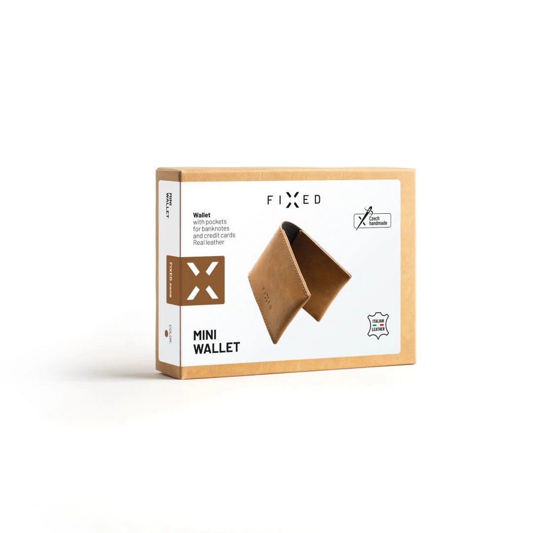 FIXED valódi bőr pénztárca, barna - 8. kép