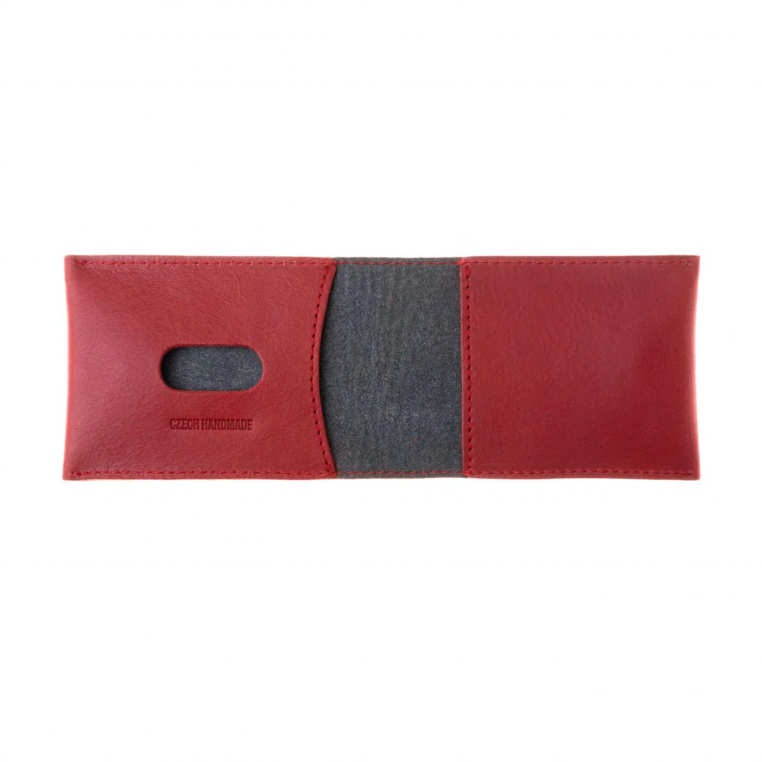 FIXED valódi bőr pénztárca, piros - 2. kép