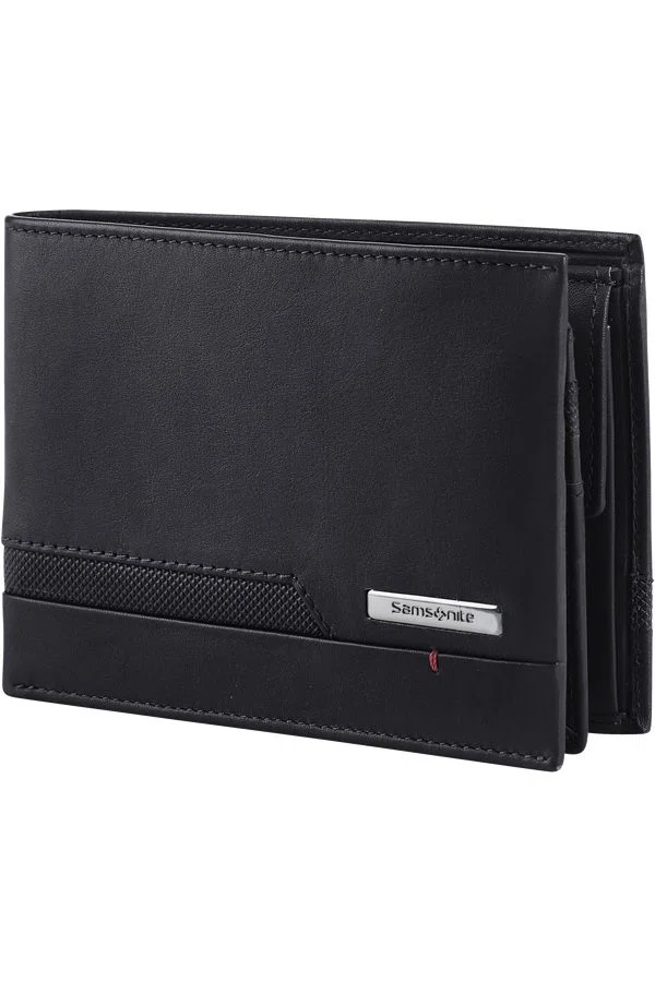 SAMSONITE BŐR Pénztárca 120632-1041, 007---b-7cc-vfl-c-2c-w-- (BLACK) -PRO-DLX 5 SLG