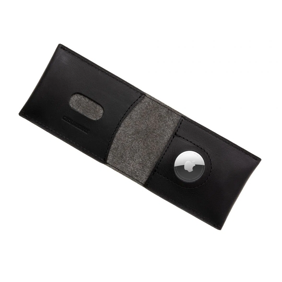 FIXED bőr pénztárca belső AirTag tartóval, fekete - 2. kép
