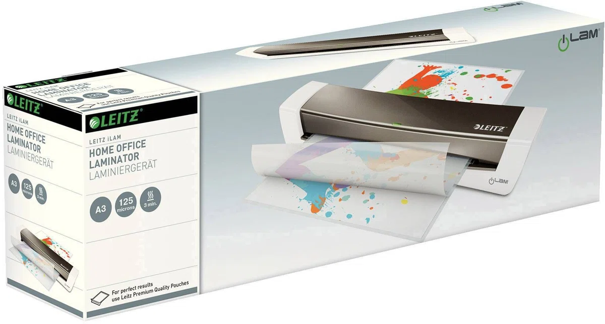 LEITZ Laminálógép, A3, 80-125 mikron, "iLam Home Office", szürke
