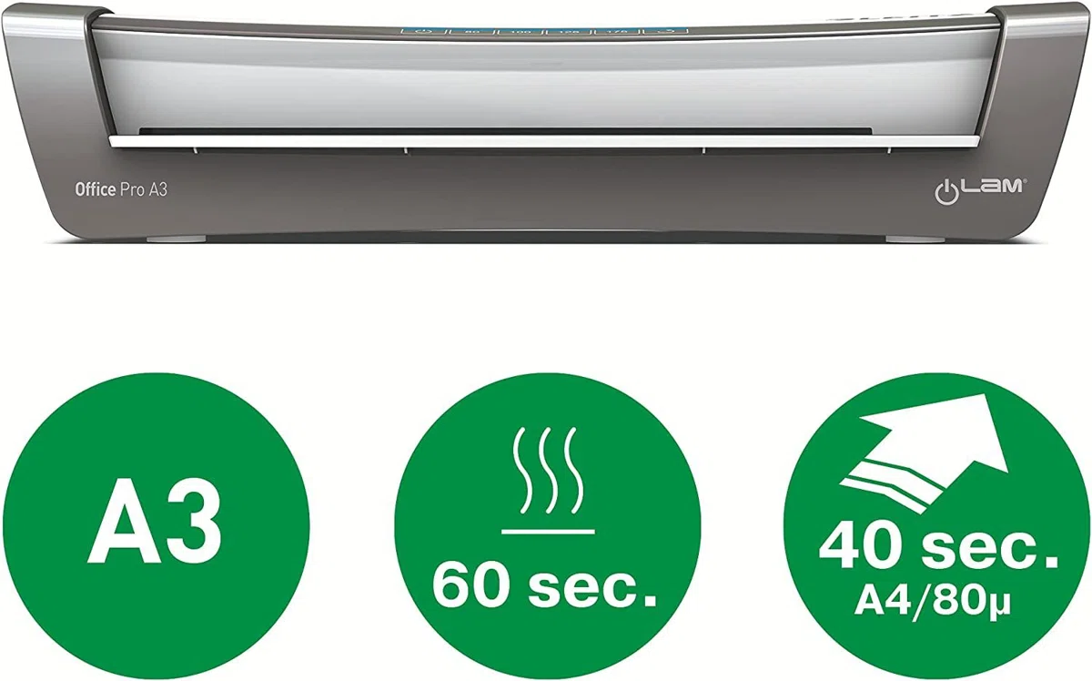 LEITZ Laminálógép, A3, 80-175 mikron, "iLam Office Pro", ezüst - 3. kép