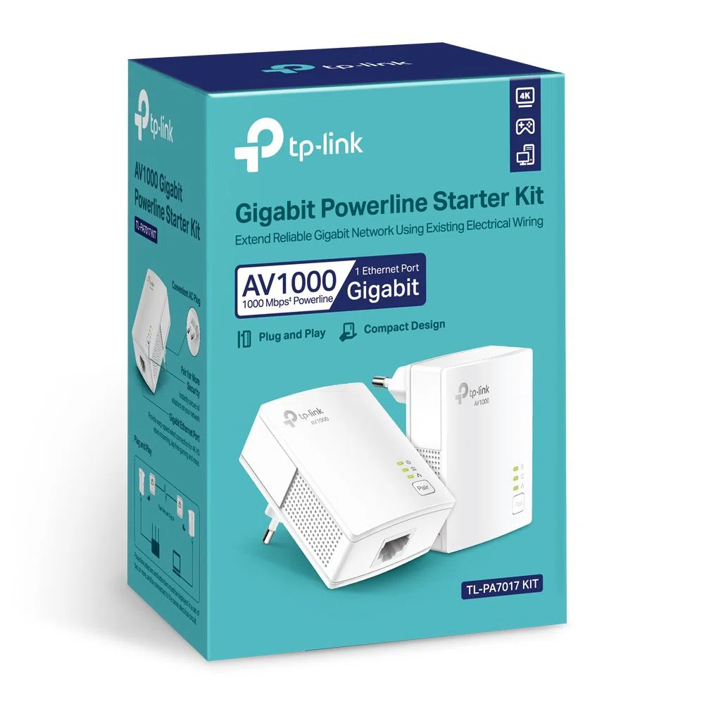 TP-LINK Powerline AV1000 1x1000Mbps, TL-PA7017 KIT - 8. kép