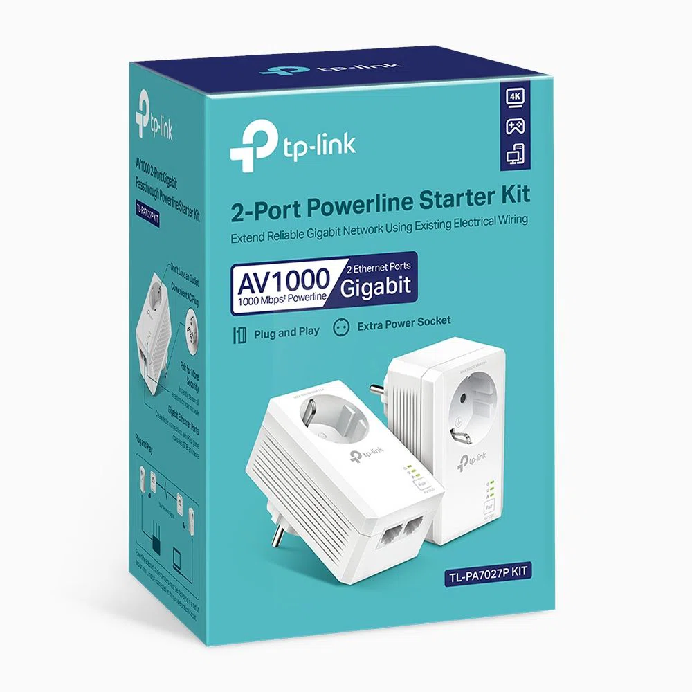 TP-Link TL-PA7027P KIT AV1000 2-Port Gigabit Passthrough Powerline Adapter Kit - 3. kép