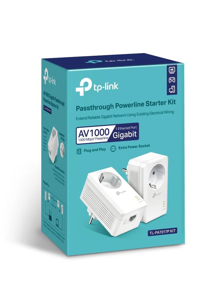 TP-LINK Powerline AV1000 1x1000Mbps, TL-PA7017P KIT - 2. kép