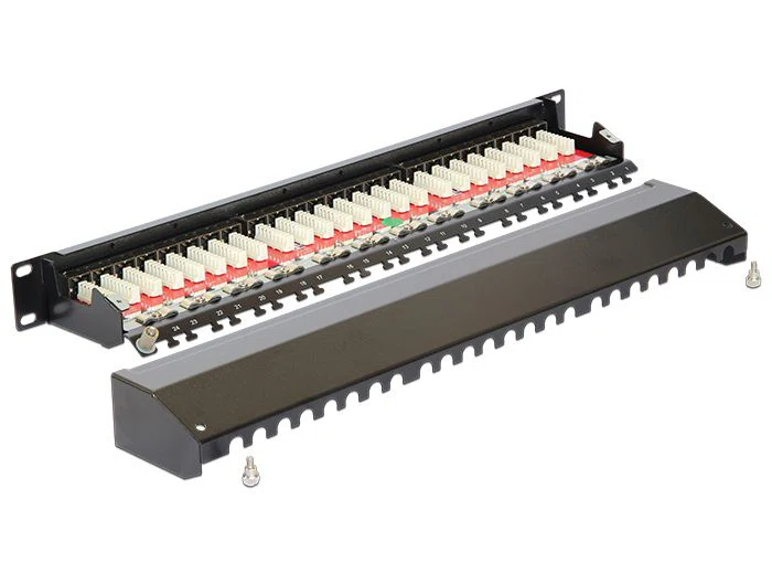 DeLock 19″ Patch Panel 24 Port Cat.6A Black - 2. kép