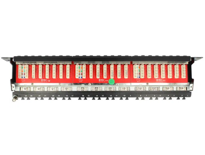 DeLock 19″ Patch Panel 24 Port Cat.6A Black - 4. kép