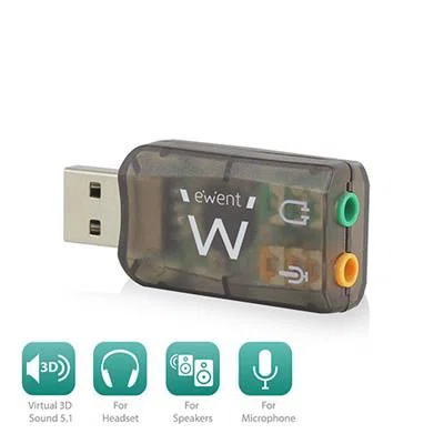 Ewent EW3751 5.1 USB Hangkártya - 2. kép