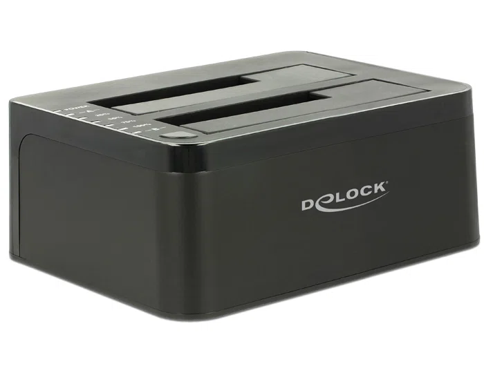 DELOCK USB 5 Gbps Docking Station 2x SATA HDD / SSD klónozás funkció