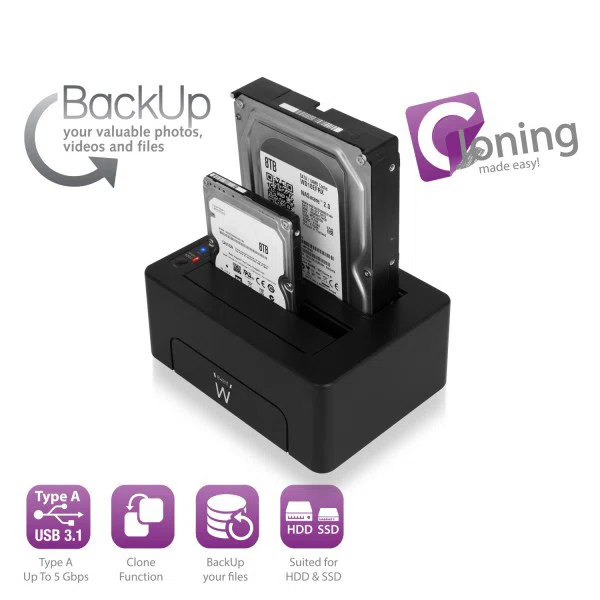Ewent USB3.1 Dual Dockingstation