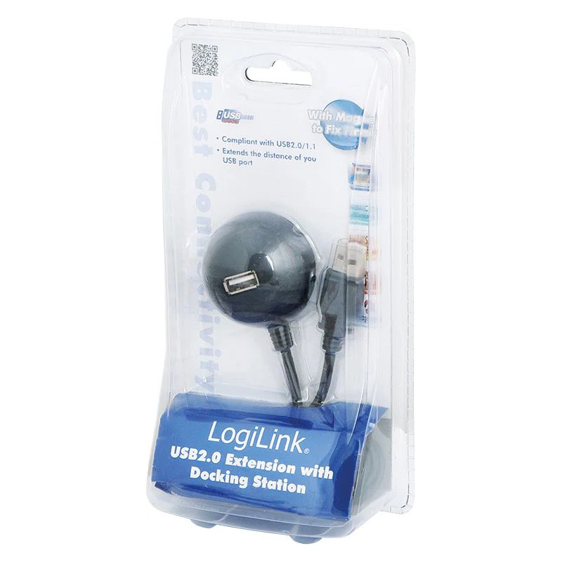 Logilink USB2.0 Docking Station Cable 1,5m Black - 2. kép