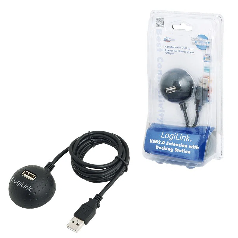 Logilink USB2.0 Docking Station Cable 1,5m Black - 3. kép