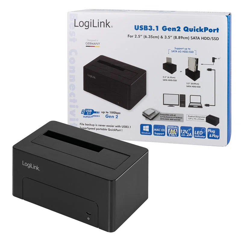 Logilink Quickport USB 3.1 Gen2 for 2.5"+ 3.5" SATA HDD/SSD - 5. kép