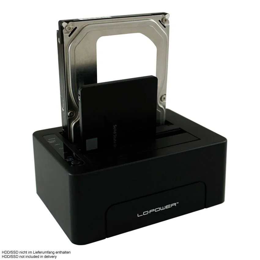 LC Power LC-DOCK-C HDD docking station Black - 2. kép