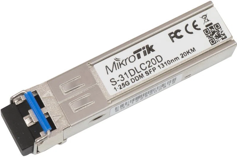 MIKROTIK SFP Module Single-Mode, Dual LC UPC, 1,25Gbit, 25km - S-31DLC20D