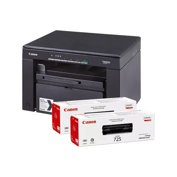 CANON Lézer MFP 3in1 i-SENSYS MF3010 BUNDLE (+2db CRG725-tel), A4, FF 18 l/p, USB, 64MB