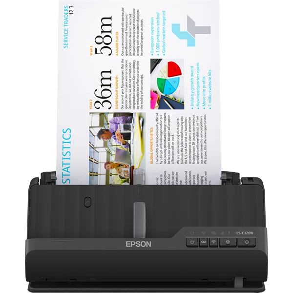 EPSON Docuscanner - WorkForce ES-C320W (A4, 600 DPI, 30 lap/perc, USB/WiFi/duplex)