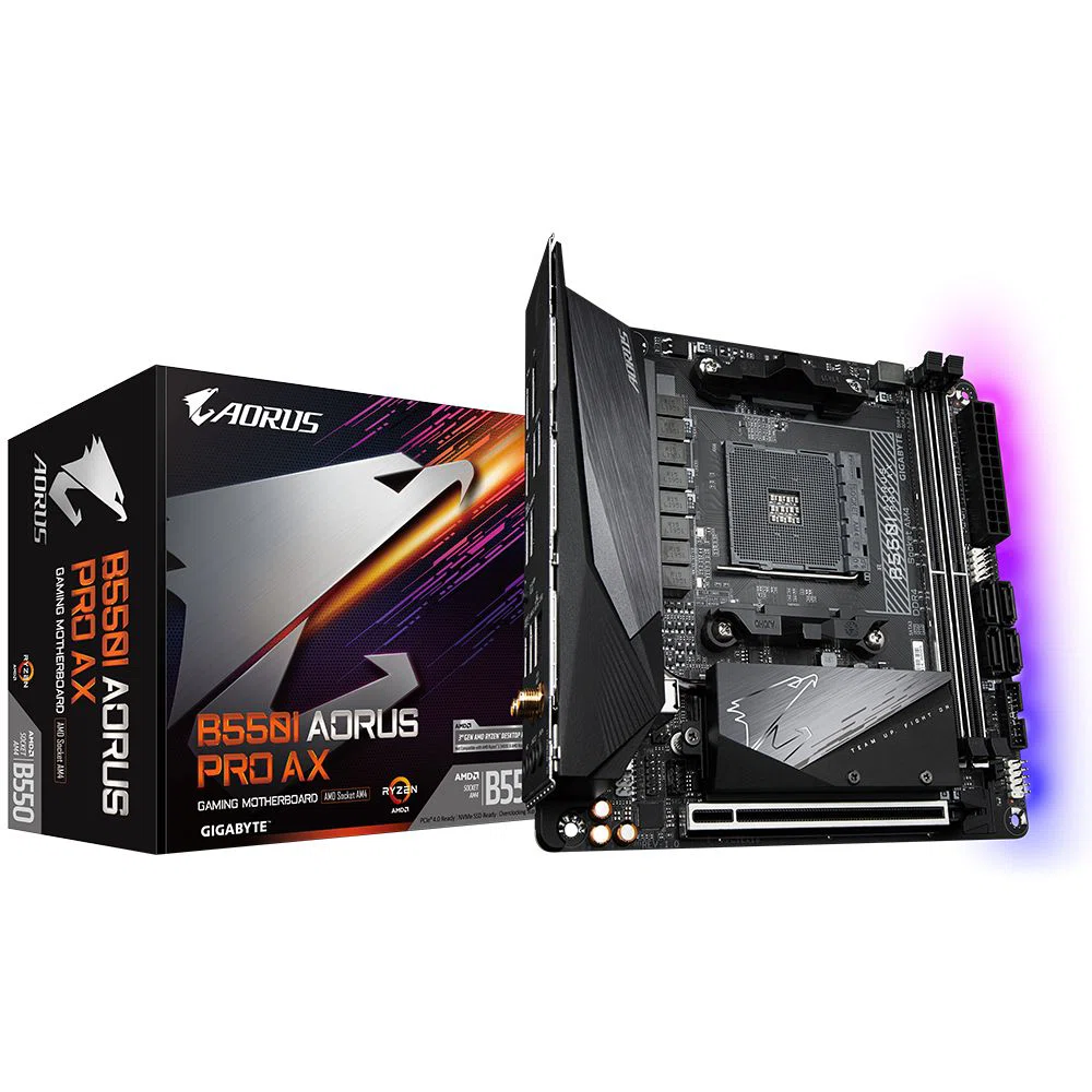 GIGABYTE Alaplap AM4 B550I AORUS PRO AX AMD B550, mini-ITX