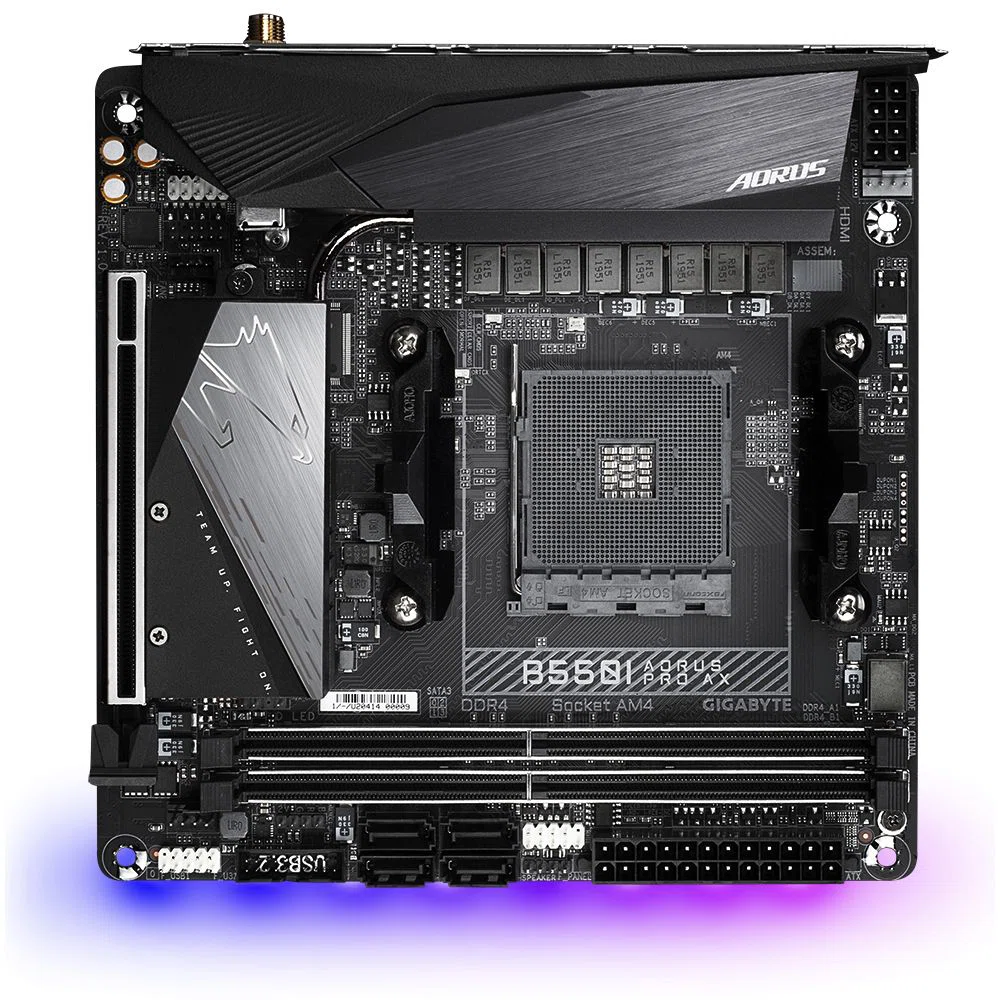 GIGABYTE Alaplap AM4 B550I AORUS PRO AX AMD B550, mini-ITX - 2. kép