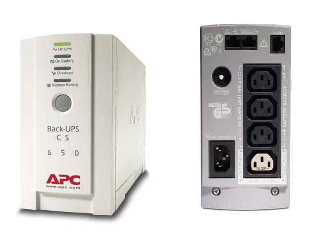 APC Back-UPS BK650EI (CS) (3+1 IEC13) 650VA (400 W) 230V Power-Saving OFFLINE szünetmentes tápegység, torony - USB inter