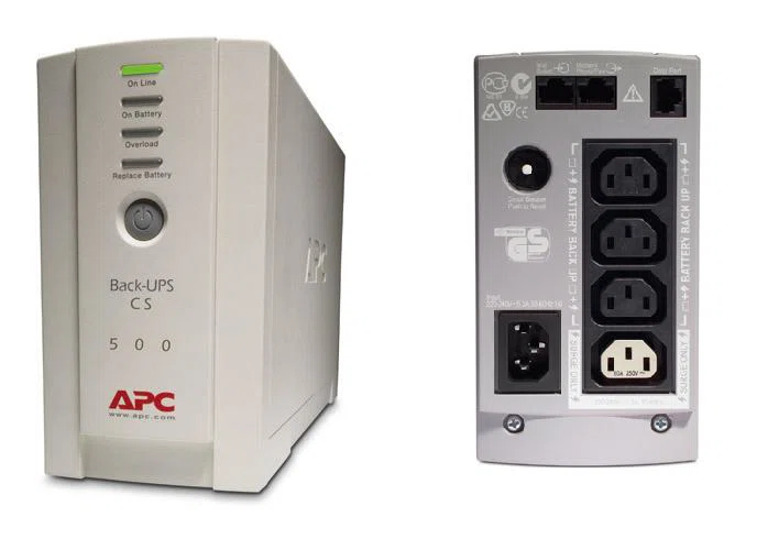 APC Back-UPS BK500EI (CS) (3+1 IEC13) 500VA (300 W) 230V Power-Saving OFFLINE szünetmentes tápegység, torony - USB inter