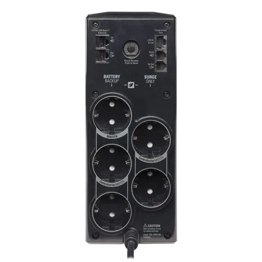 APC szünetmentes, Back-UPS BR900G-GR ) (3+2 SCHUKO) 900VA (540 W) LCD 230V LINE-INTERAKTÍV, torony - USB in - 2. kép