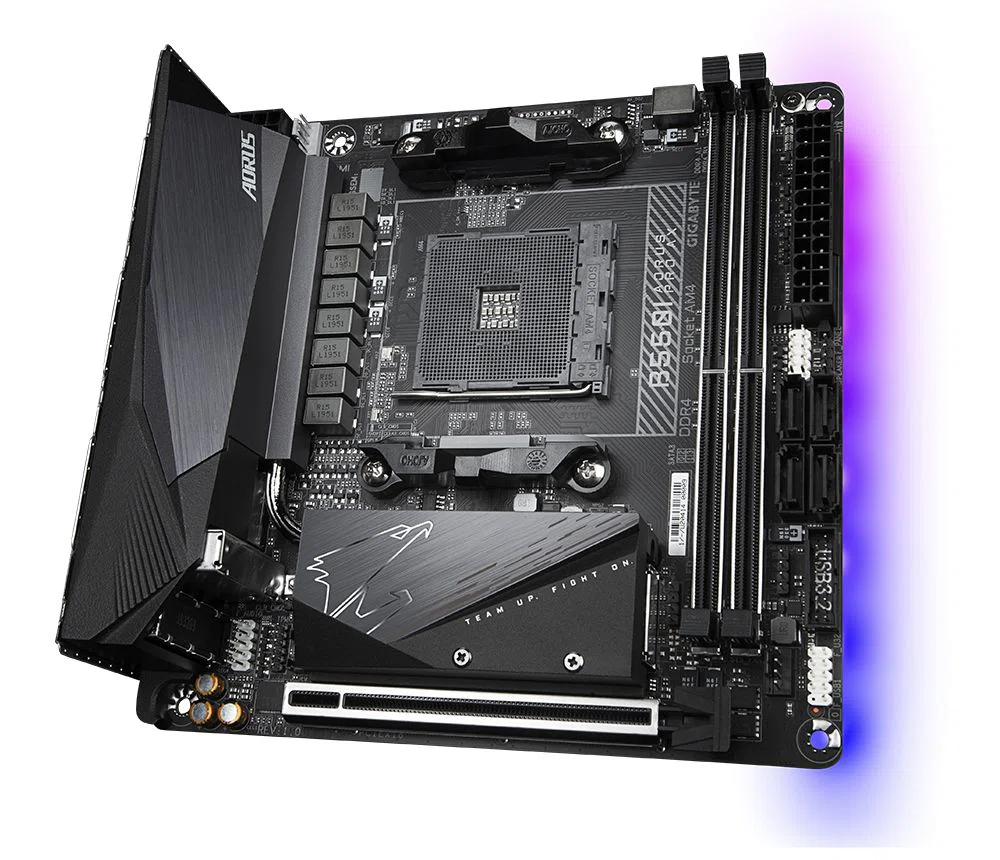 GIGABYTE Alaplap AM4 B550I AORUS PRO AX AMD B550, mini-ITX - 4. kép
