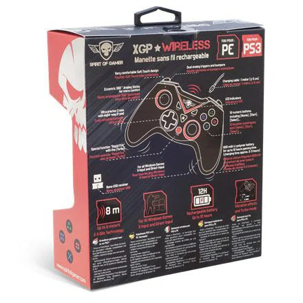 Spirit Of Gamer XGP Wireless Gamepad Black/Red - 7. kép