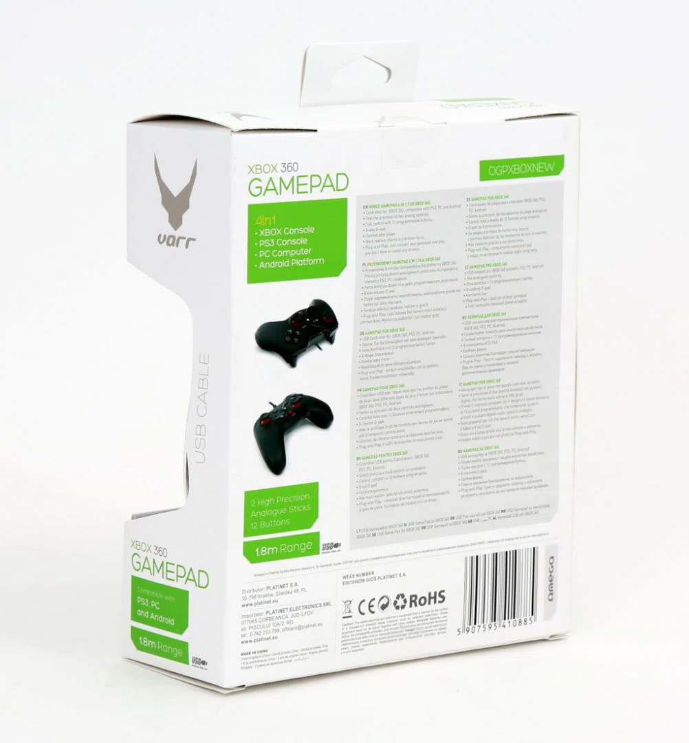 Platinet Omega Flanker USB Gamepad Black - 4. kép